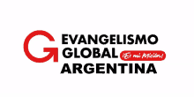 a logo for evangelismo global argentina with a red g on a white background