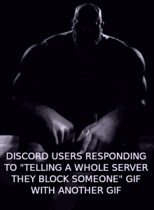 a picture of thanos with a caption that says " discord users responding to "