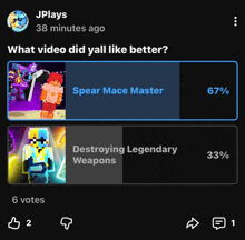 a screenshot of jplays 38 minutes ago