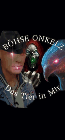 bohse onkelz das tier in mir poster with a man in a hat