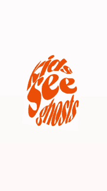 a logo that says kick see ghosts in orange on a white background