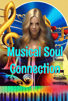 a poster that says musical soul connection with a woman