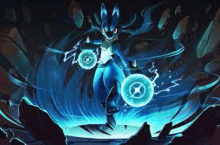 lucario is a pokemon that is very powerful and has a lot of energy .