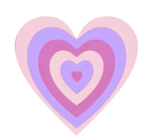 a pink and purple heart with a pink heart in the middle