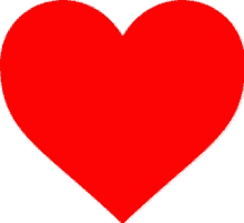 a red heart on a white background that is very large