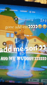 a screenshot of a video game that says gone add em
