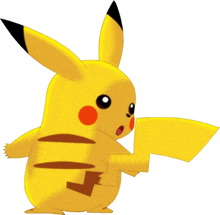 a pikachu with a surprised expression on his face