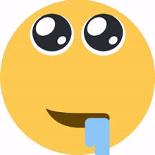 a yellow smiley face with tears coming out of its eyes and mouth .