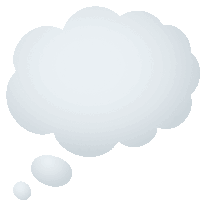 a cartoon illustration of a cloud with a thought bubble coming out of it