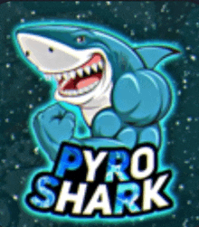 a picture of a shark with the words pyro shark written below it