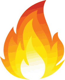 a cartoon illustration of a fire with a white background .