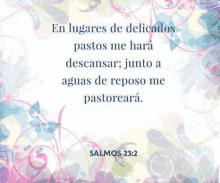 a bible verse in spanish on a colorful background