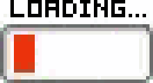 a pixel art of a loading bar with red , orange and yellow lines .