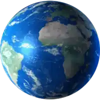 a blue globe with a white background shows africa and the middle east