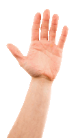 a close up of a person 's hand with the fingers extended