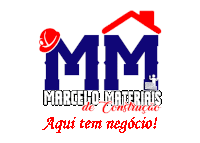 a logo for mm marcelo materiais de construccao