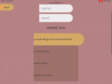 a screenshot of a website that says " island size "