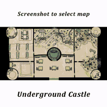 a screenshot to select a map of the underground castle is shown