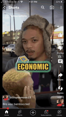 a screen shot of a video called economic