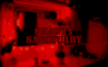 a red background with the words shawty sanctuary