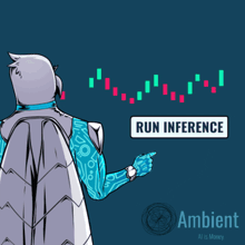 an illustration of a robot holding a sign that says rum inference