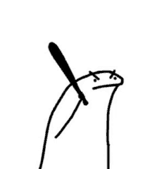 a black and white drawing of a bird holding a baseball bat .