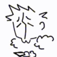 a black and white drawing of a person 's face with a crown on it