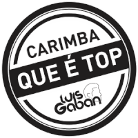 a black and white circle with the words carimba que e top on it