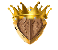 a shield with a crown on top of it