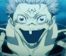 a close up of a cartoon character 's face with a tooth missing