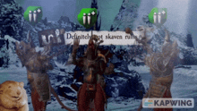 a screenshot of a video game with a banner that says definitely not skaven ruins