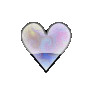 it looks like a heart with a rainbow inside of it on a white background .