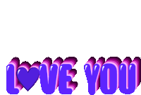 the word love is written in purple and pink