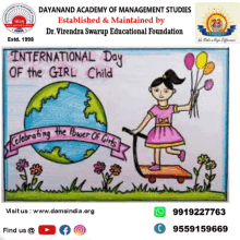 an advertisement for international day of the girl child