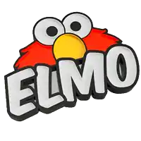 elmo is a cartoon character from sesame street with big eyes
