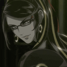 a blurry picture of a woman wearing glasses