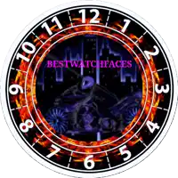 a clock with a skeleton on a motorcycle and the words bestwatchfaces