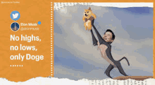 elon musk is a monkey holding a doge in his hands .