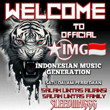 a welcome to official king indonesian music generation poster