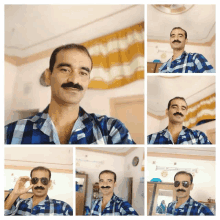 a man wearing sunglasses and a mustache poses for a selfie