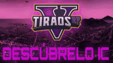 a logo for tiraos rp is shown on a pink background