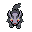 a pixel art drawing of a pokemon with a tail .