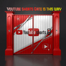 a gate with youtube shorts written on it