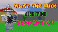 a poster that says " what the fuck are you searching !! "