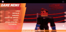 a video game called boxing league shows a man in boxing gloves