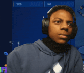 a person wearing headphones with the word whisper on the screen