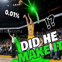 a basketball player with the number 30 on his jersey is jumping in the air