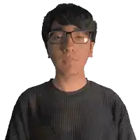 a man wearing glasses and a shirt that says ivan on it