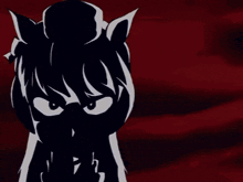 a close up of a cartoon character 's face with a lightning bolt in the background