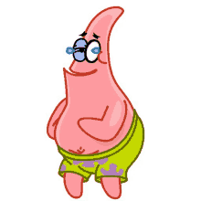 patrick star from spongebob squarepants is crying with a tear coming out of his eye